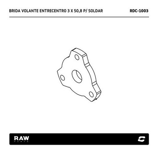 Brida Volante Entrecentro 3 X 50,8 Para Soldar Raw Parts 1