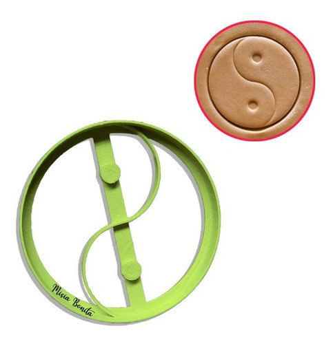 Yin Yang Simbolo - Molde Cortante Galletas Cookies Fondant 0