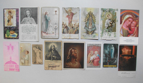 Lote De Antiguas Estampitas Religiosas 0