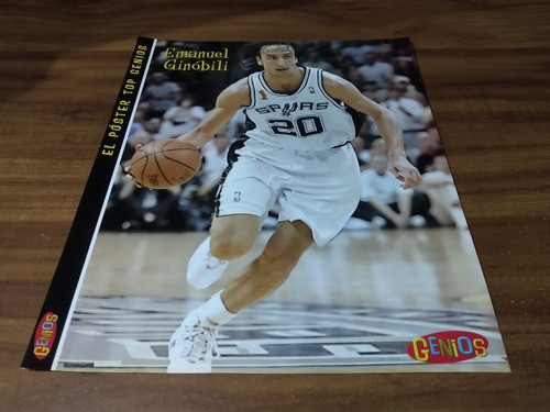 (mq412) Emanuel Manu Ginobili * Mini Poster Pinup 28 X 23 0