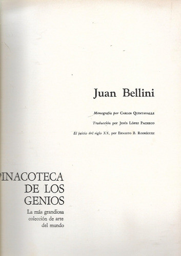 Bellini - Pinacoteca De Los Genios - Arte 1