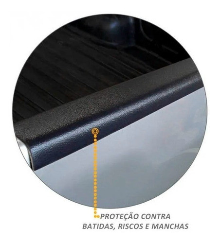 Protetor Borda Tampa Traseira Ranger 06 07 08 09 10 11 12 1