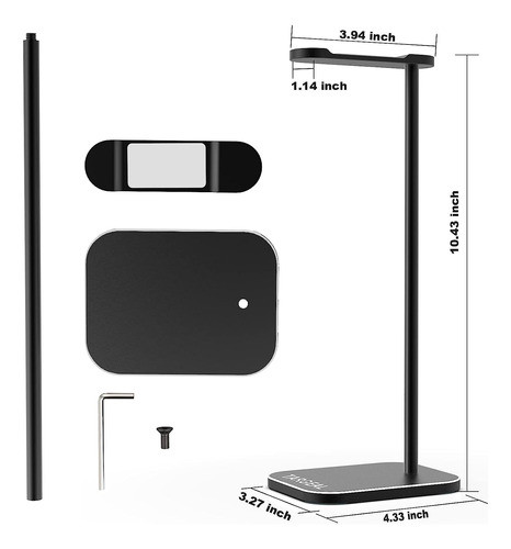 Soporte Para Auriculares De Aluminio - Negro 1