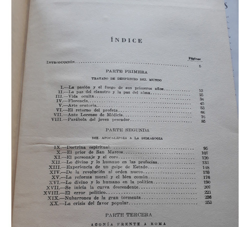 Savonarola - Luis Maria De Lojendio - Espasa Calpe 1960 1