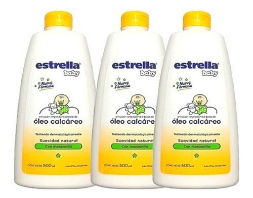 3 Estrella Baby Oleo Calcáreo X 500ml (1,5 L) - Arenita 0