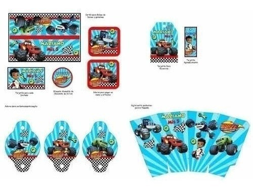 Kit Imprimible   Fiesta Blaze And The Monster Machines 1