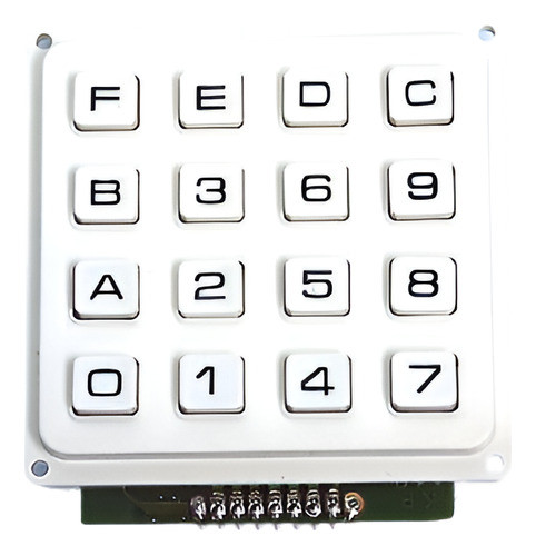 Interruptor De Botón Momentáneo De Matriz 16key 10pc Teléfon 0