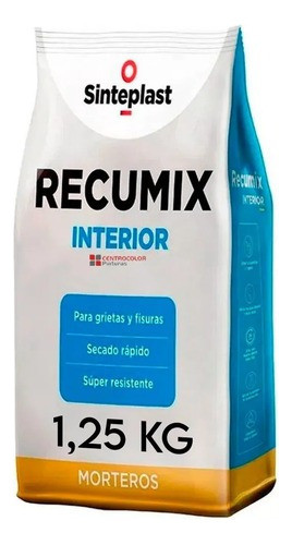 Cemento Mezcla Repara Superficies Interior Recumix 1.25 Kg 0