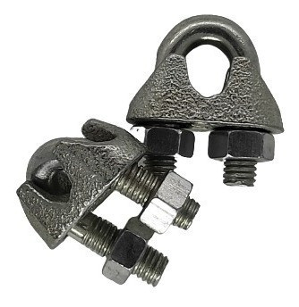 4 Prensa Cable De Acero (para Cable De 6.3 Mm) Galvanizado 1