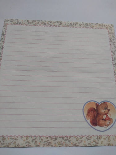 Papeles De Carta Antiguo Ardilla Sin Sobre 1