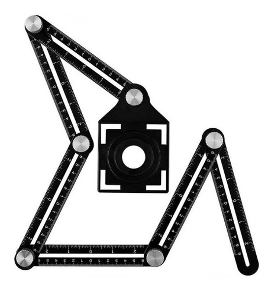 Regla 6 Lados Con Plantilla Agujeros Plegable Ruhlmann 1