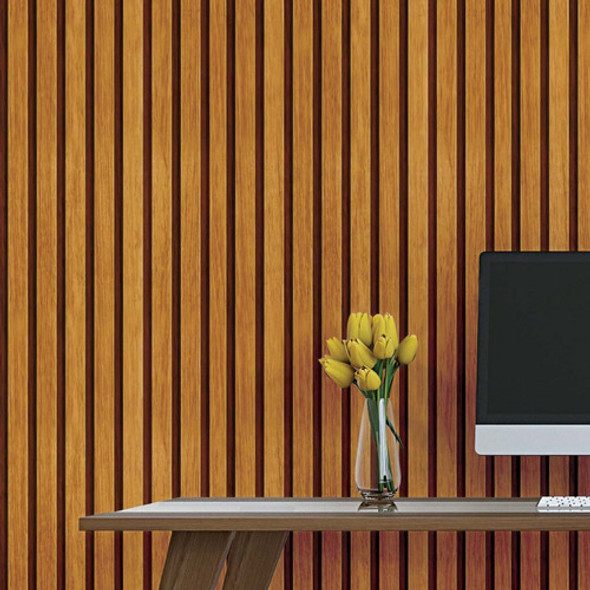 Papel De Parede Ripado Imita Madeira Adesivo Lavável 3m 0