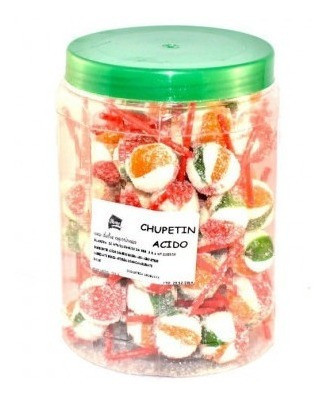 Chupetín Ácido Sabor Tuttifrutti Industria Uruguaya 60u 720g 1