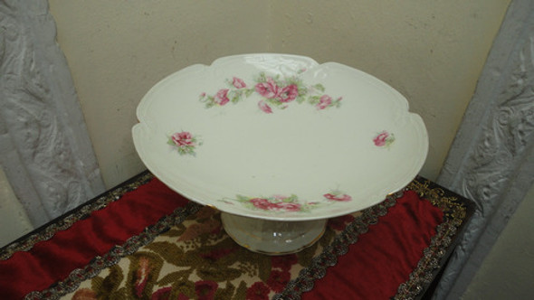 Centro Con Pie Porcelana Francesa Antiguo 100 Años Miralo 1