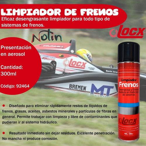 Limpiador De Frenos Campanas Discos Cubetas Locx - Nolin 1