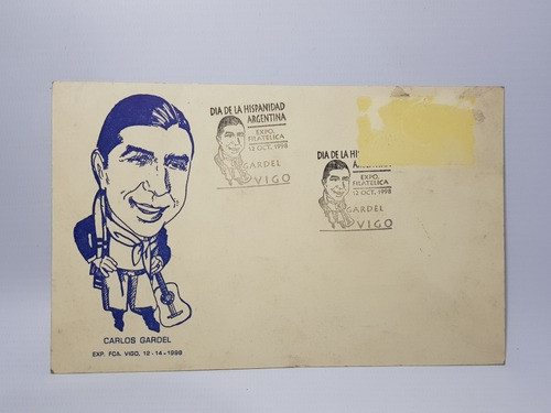Carlos Gardel Tarjeta Filatelica 1998 Hispanidad Mag 56871 0