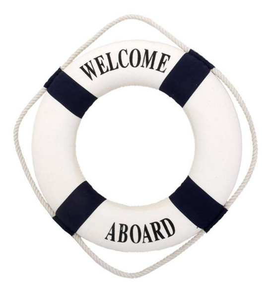 2x Bóia Salva-vidas Barco Decoração De Parede Náutica 1