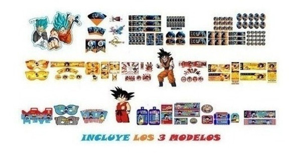 Kit Imprimible Dragon Ball   Fiesta Candy Bar Invitaciones 1
