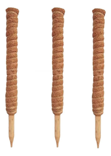 Kit 3 Tutor 80cm De Fibra De Coco Para Plantas 0