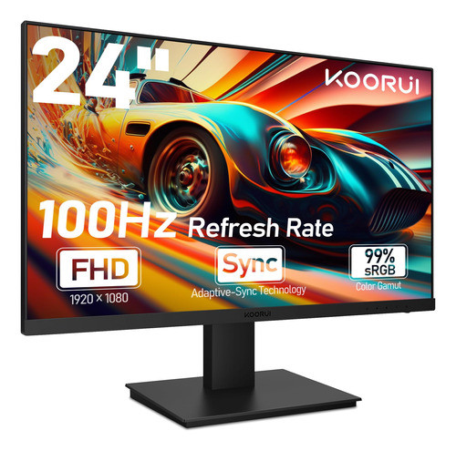 Monitor Gamer Koorui 24 Fhd 1920x1080p 100hz, Altavoces, Bis 0