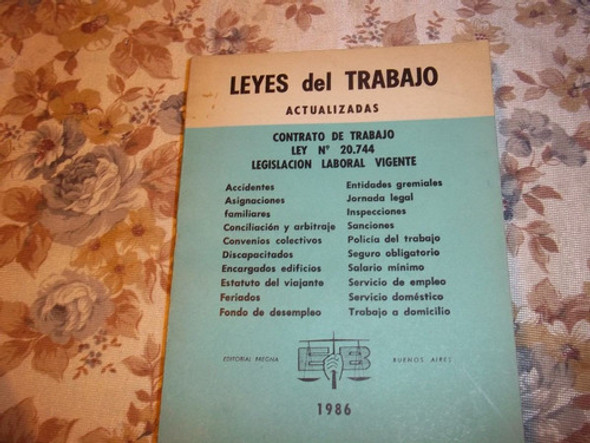Leyes Del Trabajo 1986 Actualizadas - Contrato Trabajo 20744 0