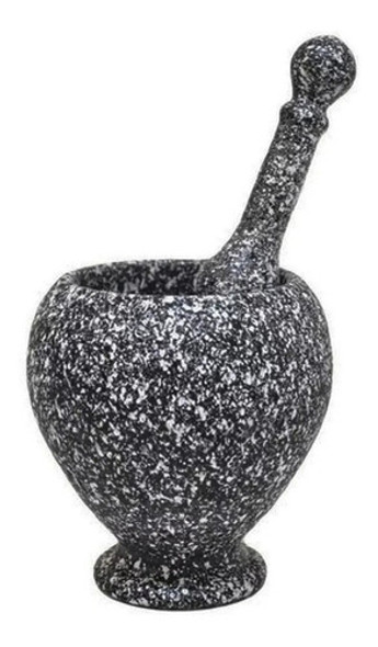 Mortero Simil Marmol Con Pison Machacador Plastico Rigido 0