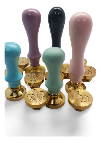 Sello  De Bronce Con Mango En Varios Diseños A Tu Elección 0