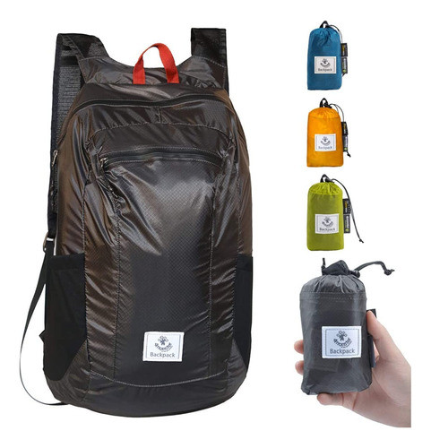 Mochila Senderismo Empacable Impermeable Gris 24l 0