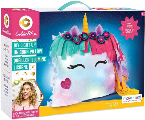 Almohada Unicornio Con Luz Creala Tu Mism@ Make It Real Mpuy 0