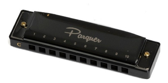 Armonica Parquer H1004b Blusera En Do Negra Musicapilar 0
