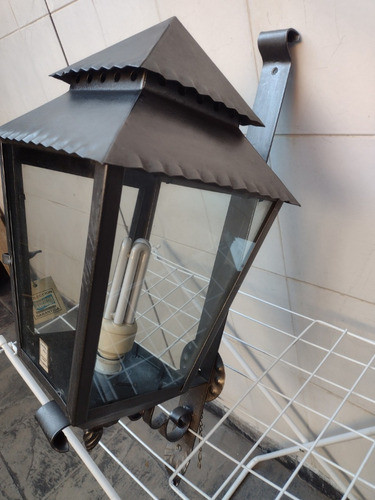 Farol C/mensula Tiempo Atras R522 Hierro Forjado Doble Techo 1