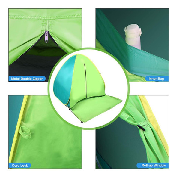 Fbsport Beach Tent, Estándar / X-large Size Pop Up Beach Sha 1
