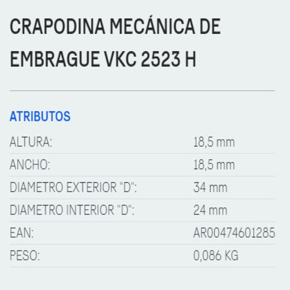 Crapodina De Embrague Skf Citroen Zx 1.9 Td De 1993 A 1998 1