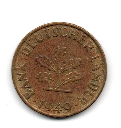 Alemania Federal Moneda 10 Pfennig 1949 Bank Deutscher Lande 0