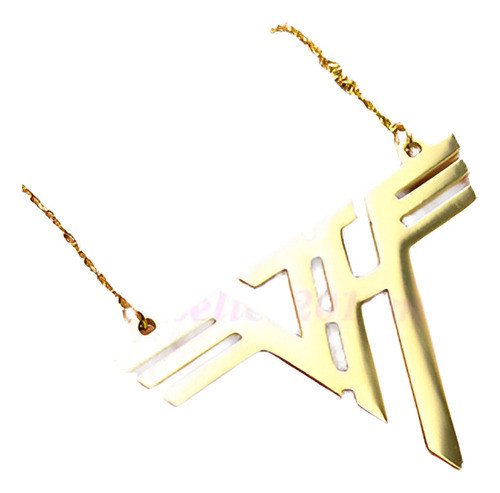 Vh Encanto Eddie Van Halen Insignia Oro Plateado Collar De A 0