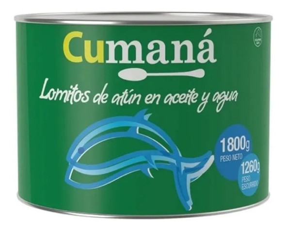 Cumana Lomitos De Atún En Aceite Y Agua 1800g X 1 Unidad - 0