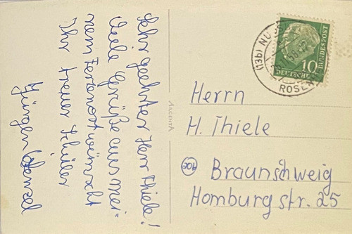 Antigua Postal, Año 1958, Campo, Colina, Monte Alemania 3p44 1