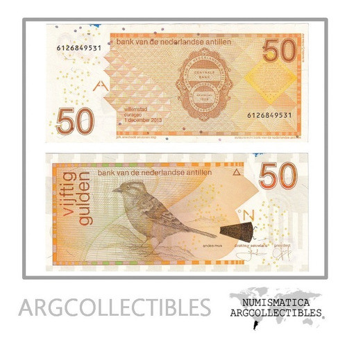 Antillas Holandesas Billete 50 Gulden 2013 P-30 Xf+ 0