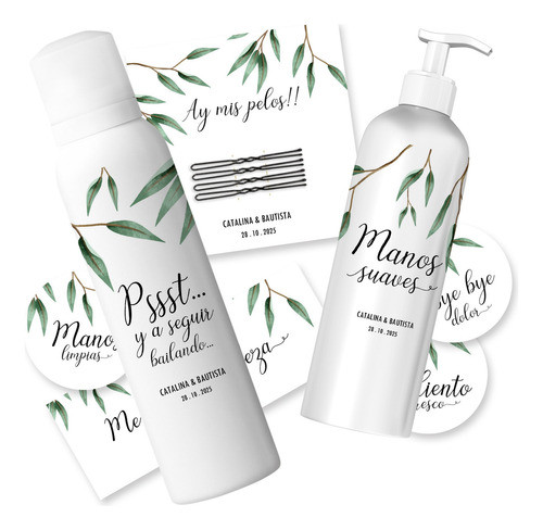 Kit Imprimible Baño Sos Hojas Eucalipto Tukit 0