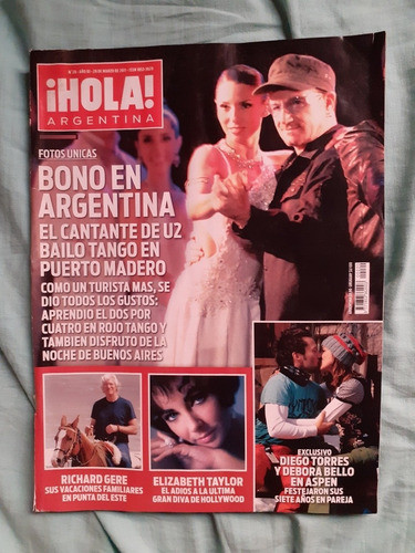 Revista Hola Bono, Elizabeth Taylor Diego Torres Richard Ger 0