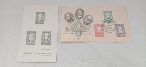 Sobre Estampilla 21 Congreso Ciencias Fisiologicas 1959 1