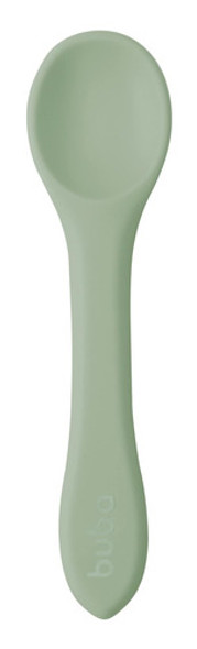 Colher Silicone Buba Infantil Verde Colher Buba Silicone 1