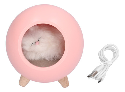Cabo Usb Cat House Led Night Light Cute Touch Recarregável 0