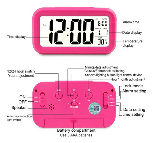 Despertador, Relógio De Mesa De Quarto, Crianças, Meninos, M 1