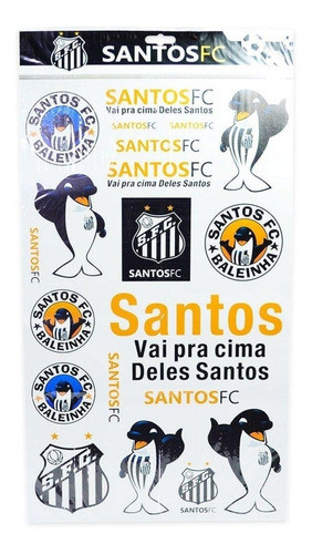 Cartela De Adesivos Do Santos Oficial 0