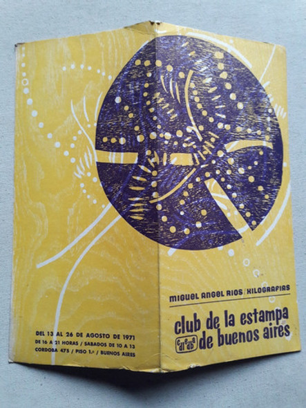 Catalogo Club De La Estampa Buenos Aires Miguel A. Rios 1971 0