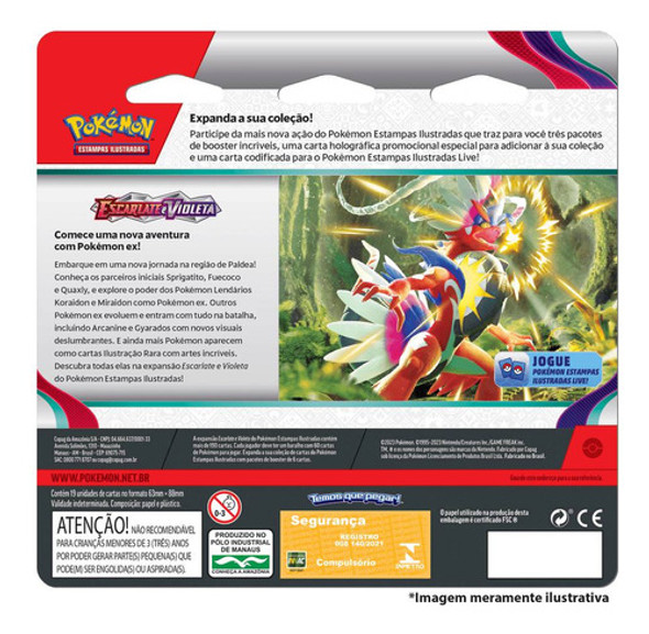 Cartas Pokémon Blister Triplo Spidops C/ 19 Cartas - Copag 1