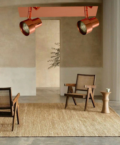 Spot Lampara De 2 Luces Color Cobre 1