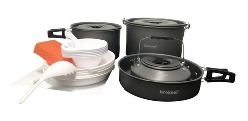 Marmita Camping 6 Personas Broksol Aluminio Anodizado 0