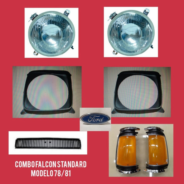 Combo Ópticas,giros,parrilla,aros,logo Falcon Standard 78/81 0